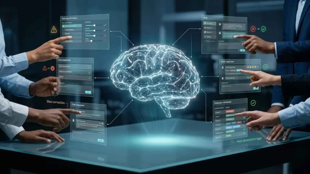 Outsourced Data Annotation Services for LLMs: Reducing Bias with HITL